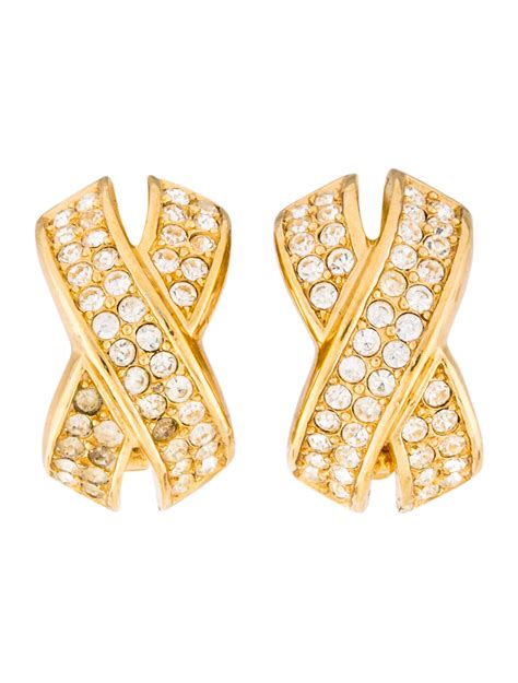 christian dior earrings clip on